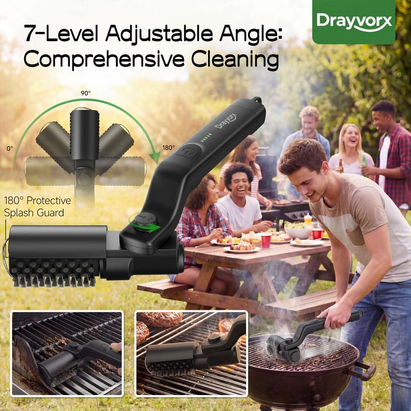 GrillMaster Pro™ Cordless BBQ Cleaning Brush – Rechargeable & Deep Cleaning Power