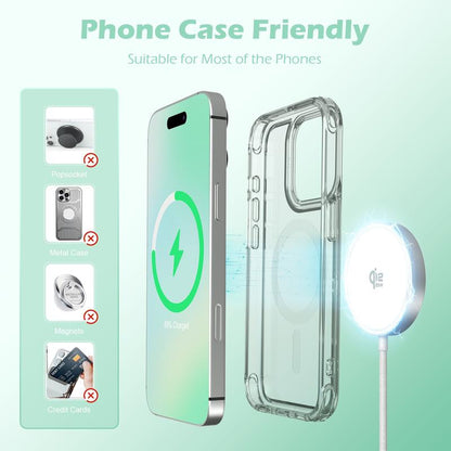 25W Qi2 Magnetic Wireless Charger Pad for iPhone, Samsung & Earbuds
