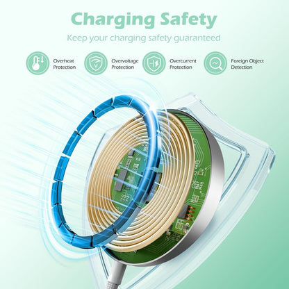 25W Qi2 Magnetic Wireless Charger Pad for iPhone, Samsung & Earbuds