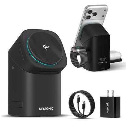 3-in-1 Magnetic Wireless Charger For iPhone, Samsung & AirPods | 15W Fast Charging