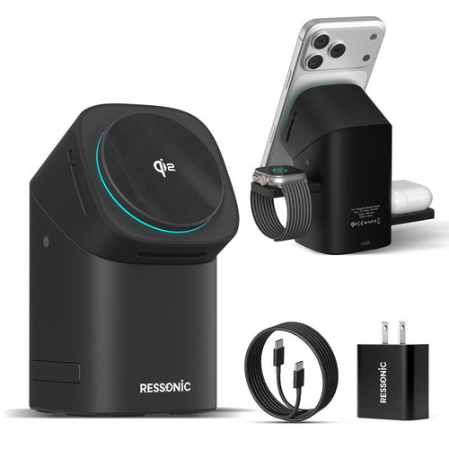 3-in-1 Magnetic Wireless Charger For iPhone, Samsung & AirPods | 15W Fast Charging