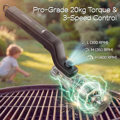 GrillMaster Pro™ Cordless BBQ Cleaning Brush – Rechargeable & Deep Cleaning Power